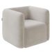 Poltrona para Sala de Estar Decorativa Quadrada Maggie K04 Veludo Bege - Mpozenato