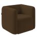 Poltrona para Sala de Estar Decorativa Quadrada Maggie K04 Veludo Marrom - Mpozenato