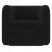 Poltrona para Sala de Estar Decorativa Quadrada Maggie K04 Veludo Preto - Mpozenato