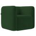 Poltrona para Sala de Estar Decorativa Quadrada Maggie K04 Veludo Verde - Mpozenato