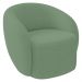 Poltrona para Sala de Estar Giratória Orgânica Garbin K04 Bouclê Verde - Mpozenato
