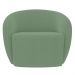 Poltrona para Sala de Estar Giratória Orgânica Garbin K04 Bouclê Verde - Mpozenato