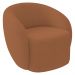 Poltrona para Sala de Estar Giratória Orgânica Garbin Z08 Boucle Terracota - Mpozenato