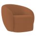 Poltrona para Sala de Estar Giratória Orgânica Garbin Z08 Boucle Terracota - Mpozenato
