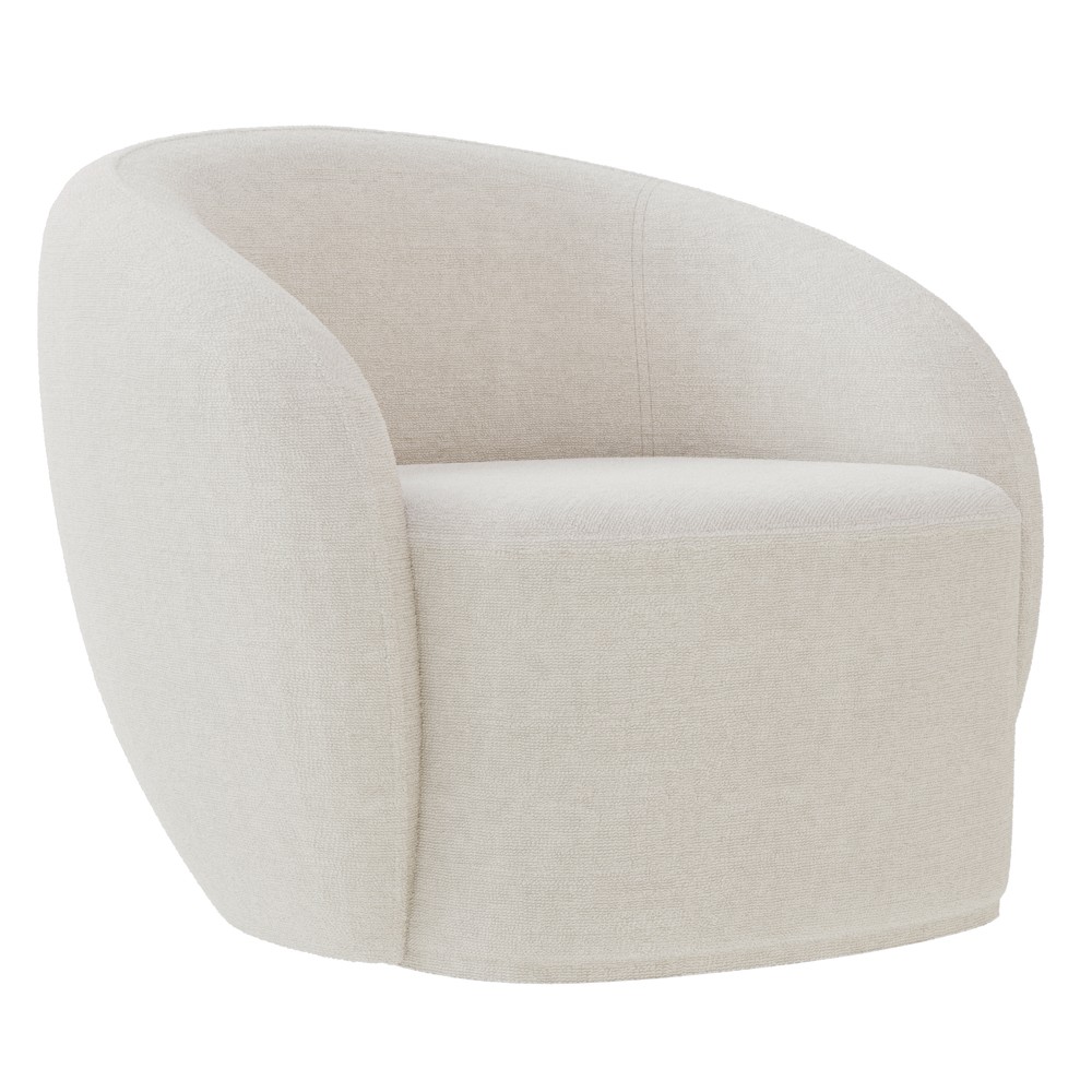 Poltrona para Sala de Estar Orgânica Kit com 2 Garbin K04 Bouclê Bege - Mpozenato