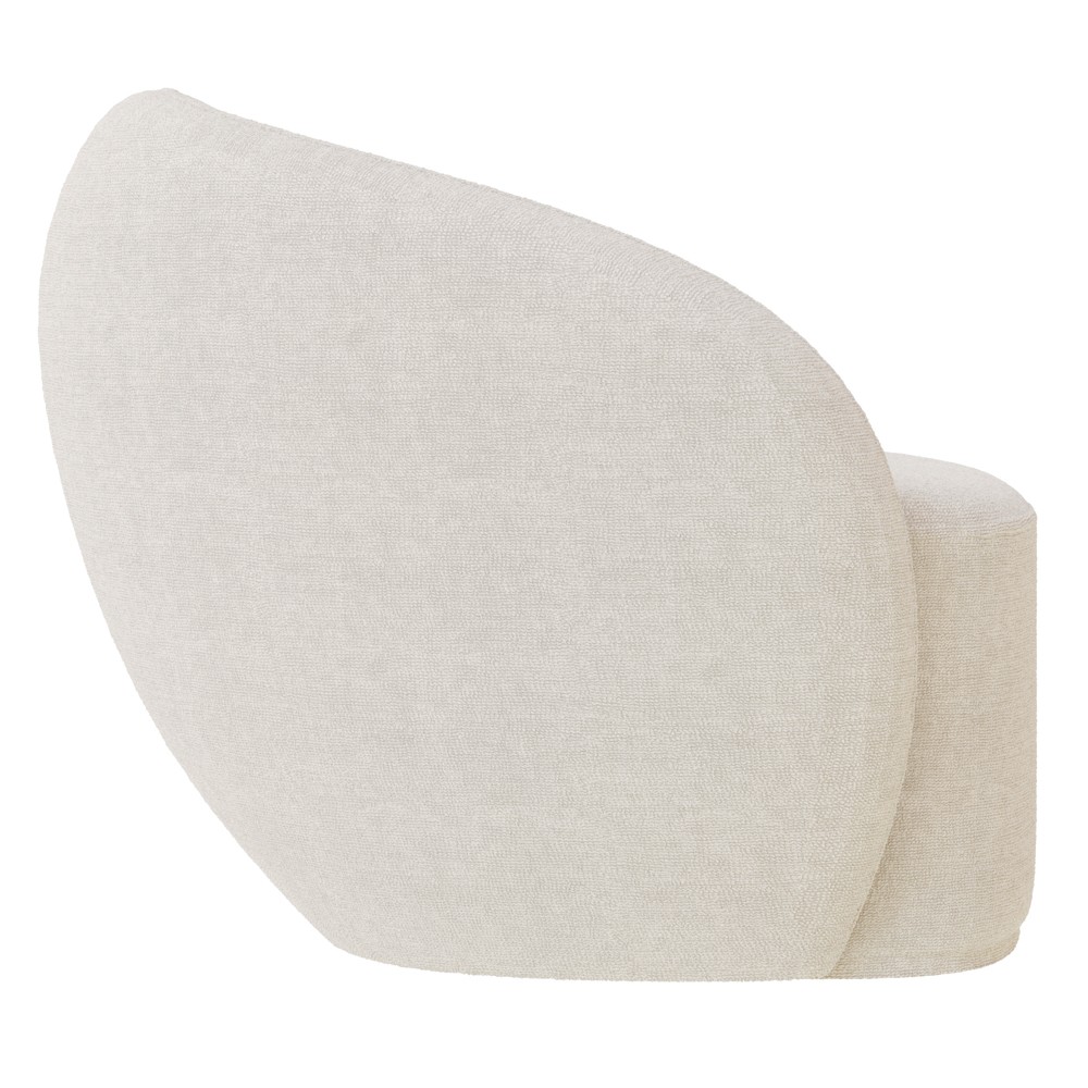 Poltrona para Sala de Estar Orgânica Kit com 2 Garbin K04 Bouclê Bege - Mpozenato