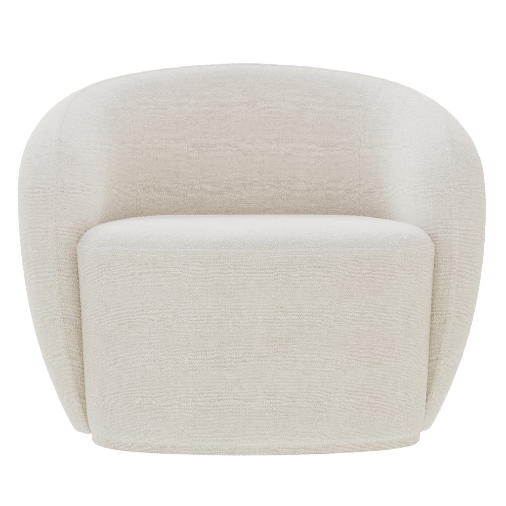 Poltrona para Sala de Estar Orgânica Kit com 2 Garbin K04 Bouclê Bege - Mpozenato