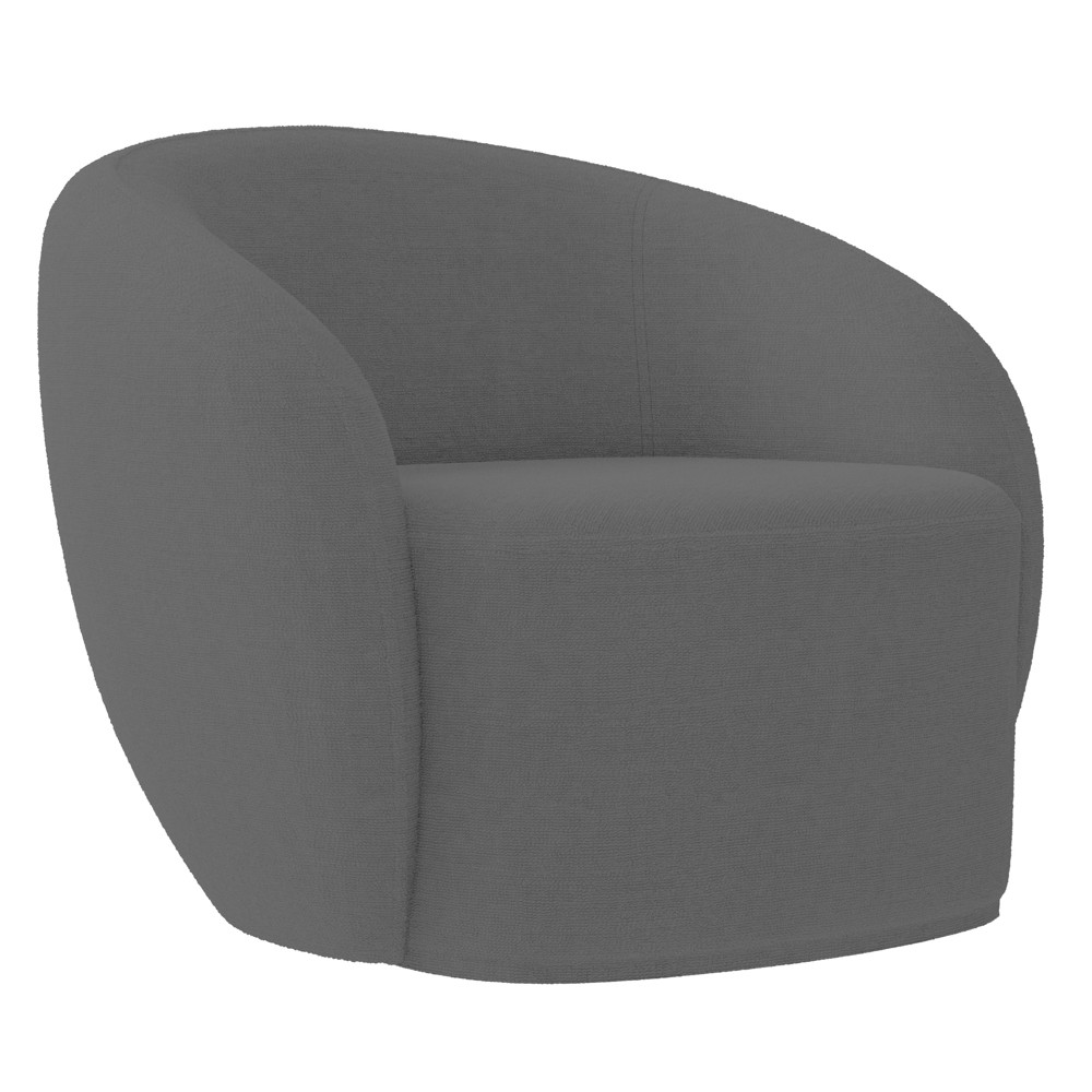 Poltrona para Sala de Estar Orgânica Kit com 2 Garbin K04 Bouclê Cinza - Mpozenato