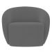 Poltrona para Sala de Estar Orgânica Kit com 2 Garbin K04 Bouclê Cinza - Mpozenato