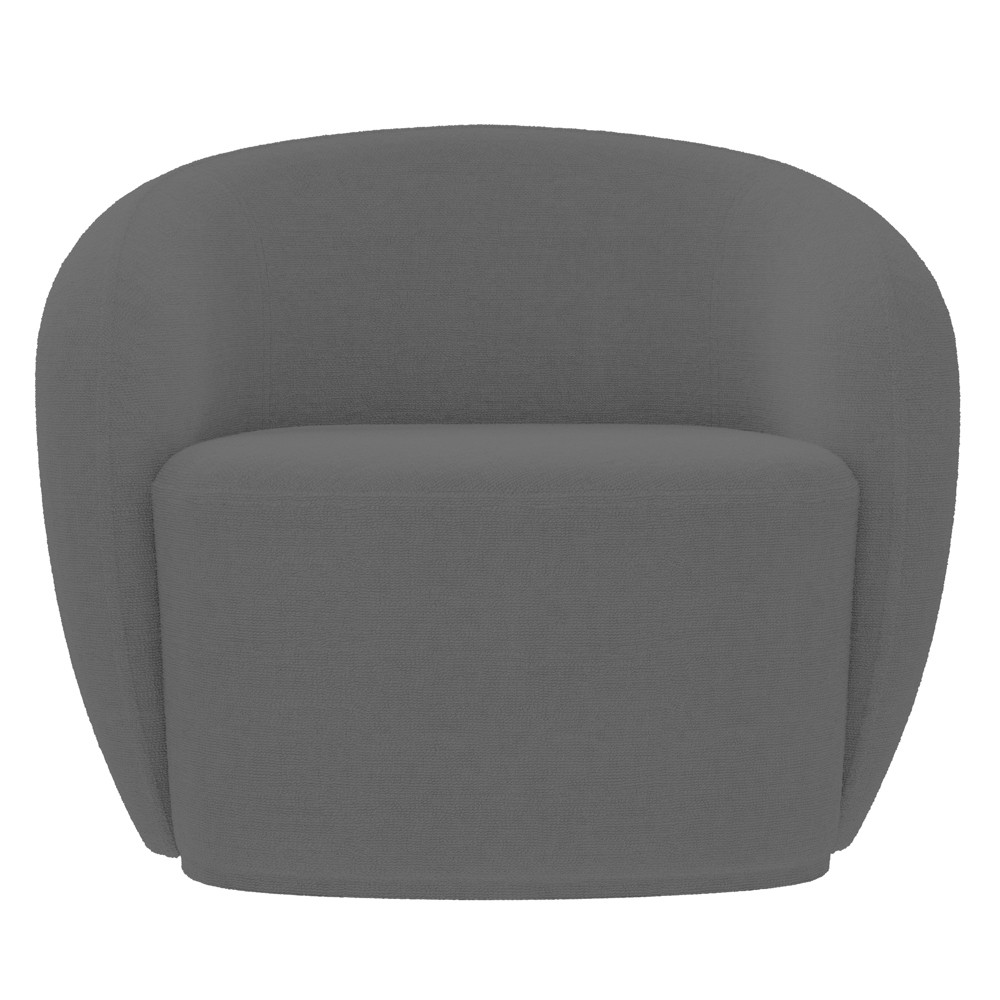 Poltrona para Sala de Estar Orgânica Kit com 2 Garbin K04 Bouclê Cinza - Mpozenato