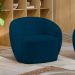 Poltrona para Sala de Estar Orgânica Kit com 2 Garbin K04 Veludo Azul Marinho - Mpozenato