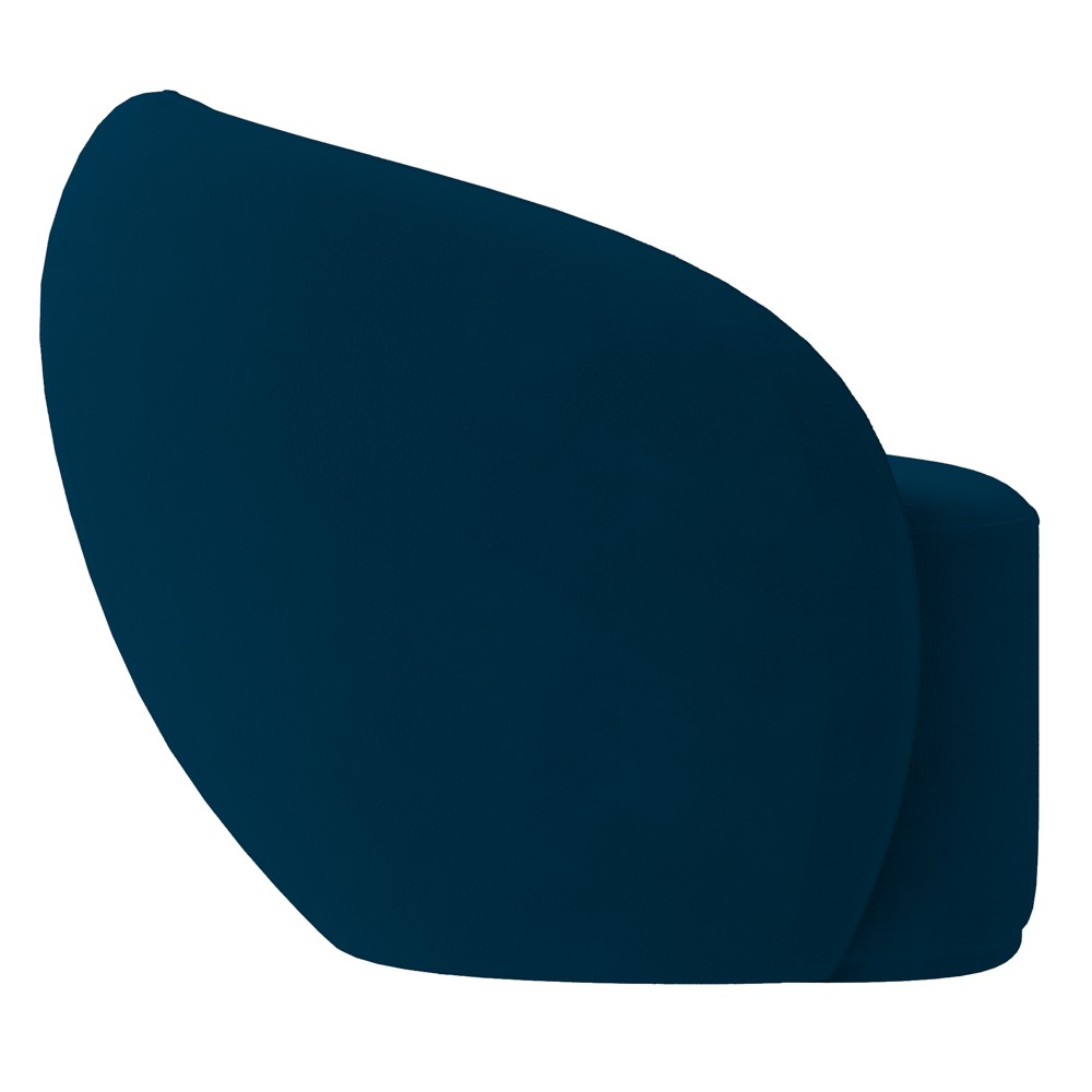 Poltrona para Sala de Estar Orgânica Kit com 2 Garbin K04 Veludo Azul Marinho - Mpozenato