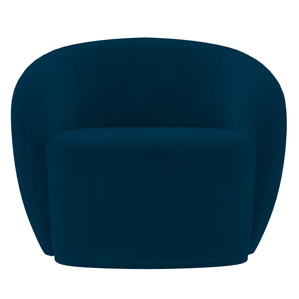 Poltrona para Sala de Estar Orgânica Kit com 2 Garbin K04 Veludo Azul Marinho - Mpozenato