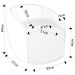 Poltrona para Sala de Estar Orgânica Kit com 2 Garbin K04 Veludo Marrom - Mpozenato