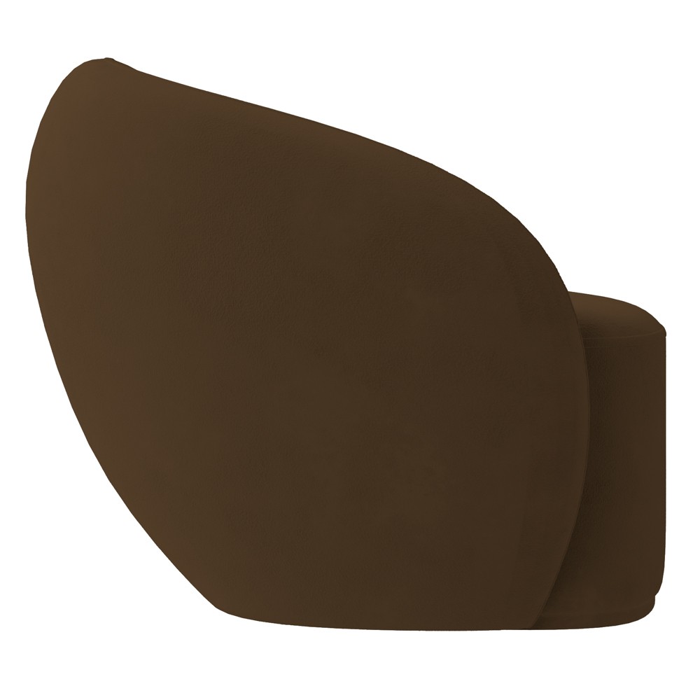 Poltrona para Sala de Estar Orgânica Kit com 2 Garbin K04 Veludo Marrom - Mpozenato