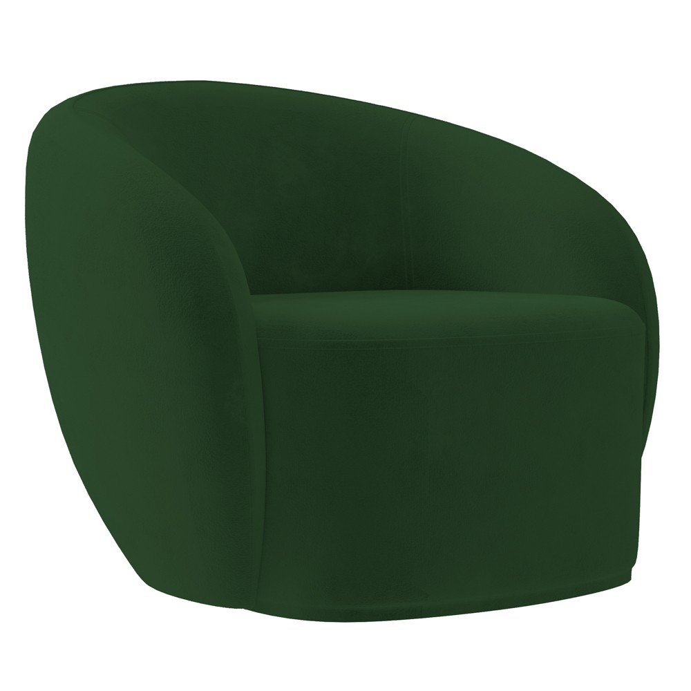 Poltrona para Sala de Estar Orgânica Kit com 2 Garbin K04 Veludo Verde - Mpozenato