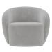 Poltrona para Sala de Estar Orgânica Kit com 2 Garbin Z08 Veludo Cinza - Mpozenato