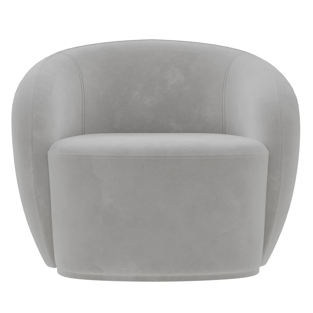 Poltrona para Sala de Estar Orgânica Kit com 2 Garbin Z08 Veludo Cinza - Mpozenato