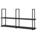 Prateleira Decorativa Multiuso Grande Estilo Industrial Loft D09 Preto - Mpozenato