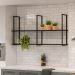 Prateleira Decorativa Multiuso Grande Estilo Industrial Loft D09 Preto - Mpozenato