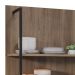 Prateleira Industrial Cozinha Dupla com Painel Flora Z34 Freijó - Mpozenato