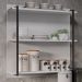Prateleira Industrial Cozinha Tripla com Painel Flora M24 Branco - Mpozenato