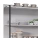 Prateleira Industrial Cozinha Tripla com Painel Flora M24 Branco - Mpozenato