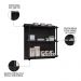 Prateleira Industrial Cozinha Tripla com Painel Flora M24 Preto - Mpozenato