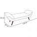 Puff Recamier Calçadeira 140 cm Pés Palito Madeira Vêneto Z37 Linho Bege - Mpozenato