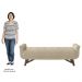 Puff Recamier Calçadeira 140cm Base Madeira Neville P02 Bouclé Bege - Mpozenato