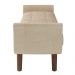 Puff Recamier Calçadeira 140cm Base Madeira Neville P02 Bouclé Bege - Mpozenato