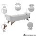 Puff Recamier Calçadeira 140cm Base Madeira Neville P02 Bouclé Branco - Mpozenato
