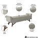 Puff Recamier Calçadeira 140cm Base Madeira Neville P02 Bouclé Cru - Mpozenato