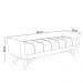 Puff Recamier Calçadeira 140cm Base Madeira Neville P02 Bouclé Cru - Mpozenato