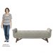 Puff Recamier Calçadeira 140cm Base Madeira Neville P02 Bouclé Cru - Mpozenato