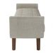 Puff Recamier Calçadeira 140cm Base Madeira Neville P02 Bouclé Cru - Mpozenato