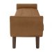 Puff Recamier Calçadeira 140cm Base Madeira Neville P02 Sintético Caramelo - Mpozenato