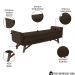 Puff Recamier Calçadeira 140cm Base Madeira Neville P02 Sintético Marrom - Mpozenato