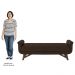 Puff Recamier Calçadeira 140cm Base Madeira Neville P02 Sintético Marrom - Mpozenato