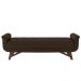 Puff Recamier Calçadeira 140cm Base Madeira Neville P02 Sintético Marrom - Mpozenato
