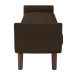 Puff Recamier Calçadeira 140cm Base Madeira Neville P02 Sintético Marrom - Mpozenato