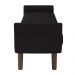 Puff Recamier Calçadeira 140cm Base Madeira Neville P02 Sintético Preto - Mpozenato
