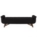 Puff Recamier Calçadeira 140cm Base Madeira Neville P02 Sintético Preto - Mpozenato