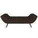 Puff Recamier Calçadeira 140cm Pés Palito Madeira Vêneto Z37 Veludo Marrom - Mpozenato