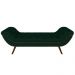 Puff Recamier Calçadeira 140cm Pés Palito Madeira Vêneto Z37 Veludo Verde Musgo - Mpozenato