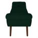 Puff Recamier Calçadeira 140cm Pés Palito Madeira Vêneto Z37 Veludo Verde Musgo - Mpozenato