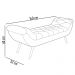Puff Recamier Calçadeira 140cm Pés Palito Madeira Venêto P02 Sintético Caramelo - Mpozenato