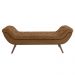 Puff Recamier Calçadeira 140cm Pés Palito Madeira Venêto P02 Sintético Caramelo - Mpozenato