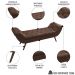 Puff Recamier Calçadeira 140cm Pés Palito Madeira Venêto P02 Sintético Marrom - Mpozenato