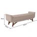 Puff Recamier Calçadeira 160cm Base Madeira Neville Z37 Linho Areia - Mpozenato